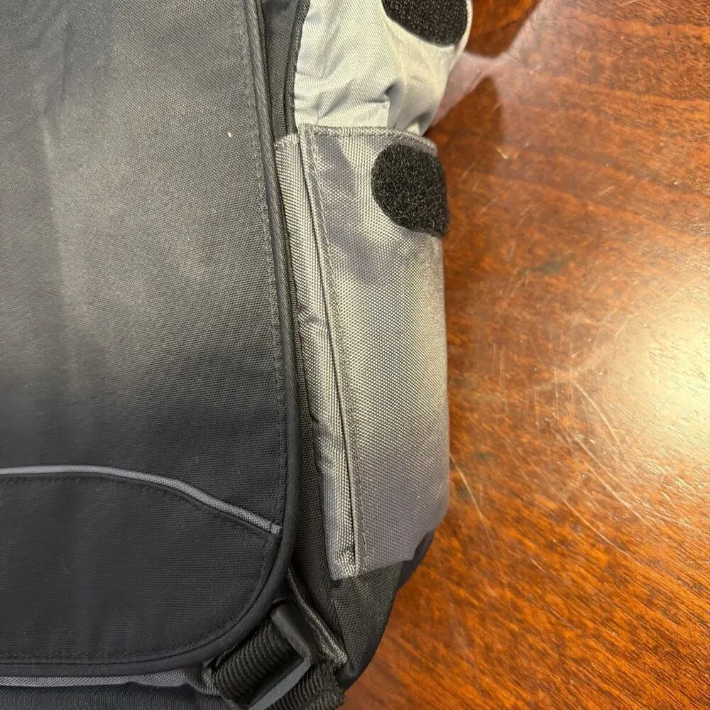 Travel Crossbody Laptop School Bag Black and Gray - See Description